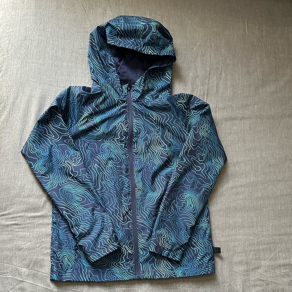 All in Motion Kids Windbreaker - Blue Topography